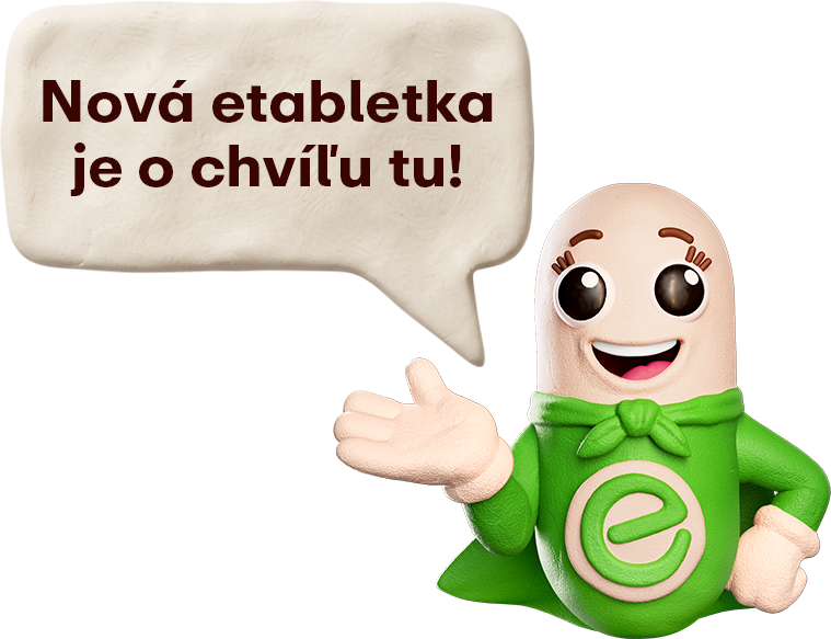 Etabletka novy web stranka maskot